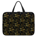 Black And Gold Japanese Tiger Print Laptop Sleeve With Handle
