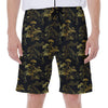 Black And Gold Japanese Tiger Print Men's Beach Shorts