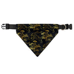 Black And Gold Japanese Tiger Print Over The Collar Dog Bandana