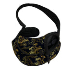 Black And Gold Japanese Tiger Print Pet Sling Carrier