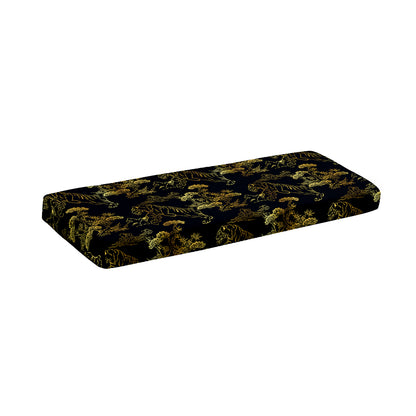 Black And Gold Japanese Tiger Print Piano Keyboard Cover
