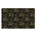 Black And Gold Japanese Tiger Print Polyester Doormat