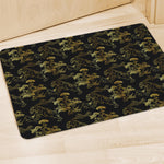 Black And Gold Japanese Tiger Print Polyester Doormat