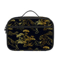 Black And Gold Japanese Tiger Print Portable Lunch Bag