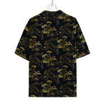 Black And Gold Japanese Tiger Print Rayon Hawaiian Shirt