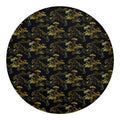 Black And Gold Japanese Tiger Print Round Blanket