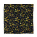 Black And Gold Japanese Tiger Print Silk Bandana