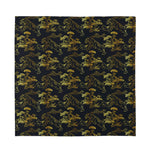 Black And Gold Japanese Tiger Print Silk Bandana