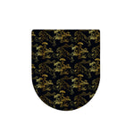Black And Gold Japanese Tiger Print Toilet Lid Cover