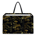 Black And Gold Japanese Tiger Print Utility Tote Bag