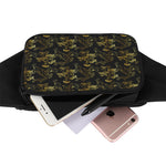 Black And Gold Japanese Tiger Print Waist Bag