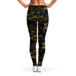 Black And Gold Japanese Tiger Print Women's Leggings