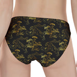 Black And Gold Japanese Tiger Print Women's Panties