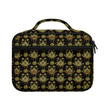 Black And Gold Lotus Flower Print Briefcase Bible Bag