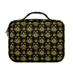 Black And Gold Lotus Flower Print Briefcase Bible Bag