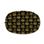 Black And Gold Lotus Flower Print Car Side Mirror Covers