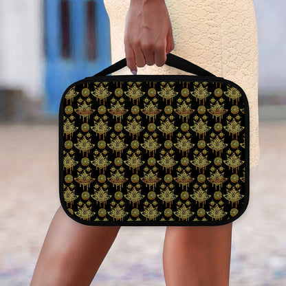 Black And Gold Lotus Flower Print Classic Bible Case