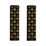 Black And Gold Lotus Flower Print Handle Covers