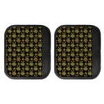 Black And Gold Lotus Flower Print Handle Covers