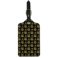 Black And Gold Lotus Flower Print Luggage Tag