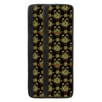 Black And Gold Lotus Flower Print Refrigerator Handle Covers