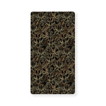 Black And Gold Lotus Pattern Print Baby Crib Sheet