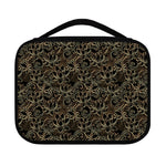 Black And Gold Lotus Pattern Print Classic Bible Case
