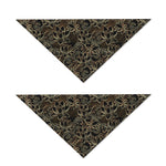 Black And Gold Lotus Pattern Print Dog Bandana