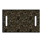 Black And Gold Lotus Pattern Print Golf Cart Seat Cover