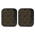 Black And Gold Lotus Pattern Print Handle Covers