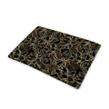 Black And Gold Lotus Pattern Print Pet Cooling Mat Cover