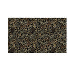 Black And Gold Lotus Pattern Print Polyester Flag