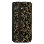 Black And Gold Lotus Pattern Print Refrigerator Handle Covers