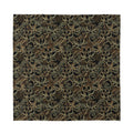 Black And Gold Lotus Pattern Print Silk Bandana