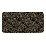 Black And Gold Lotus Pattern Print Towel