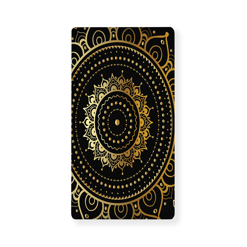 Black And Gold Mandala Print Baby Crib Sheet