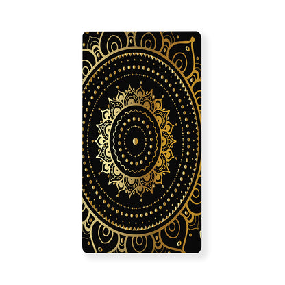 Black And Gold Mandala Print Baby Crib Sheet