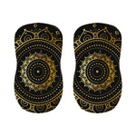 Black And Gold Mandala Print Bar Stool Covers