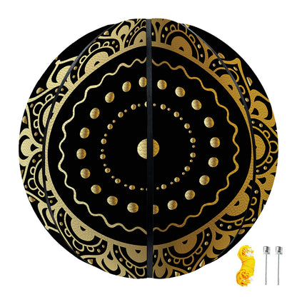 Black And Gold Mandala Print Basketball