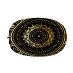 Black And Gold Mandala Print Car Side Mirror Covers