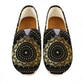 Black And Gold Mandala Print Casual Shoes