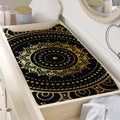Black And Gold Mandala Print Changing Pad Cover