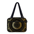 Black And Gold Mandala Print Double Strap Bible Bag