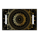 Black And Gold Mandala Print Golf Cart Seat Cover