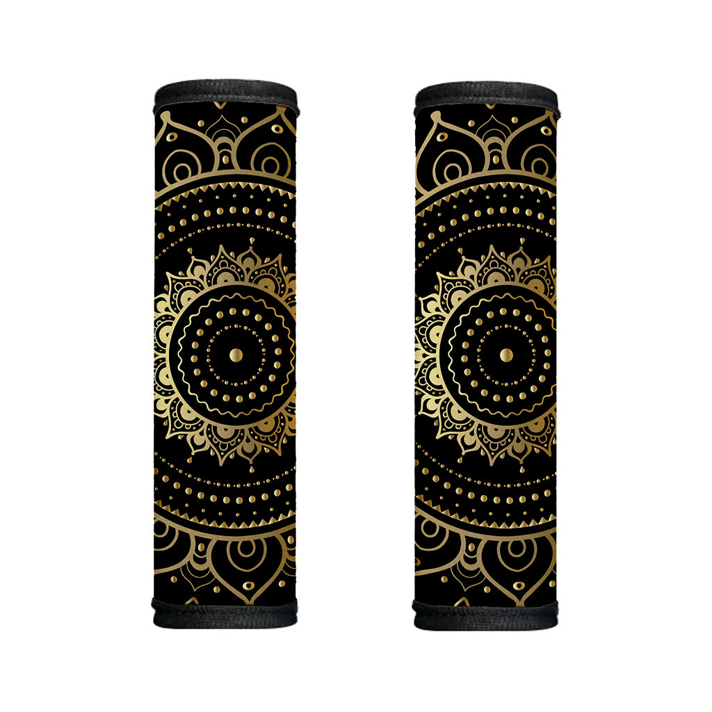 Black And Gold Mandala Print Handle Covers