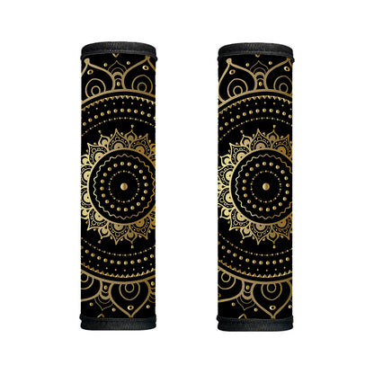 Black And Gold Mandala Print Handle Covers