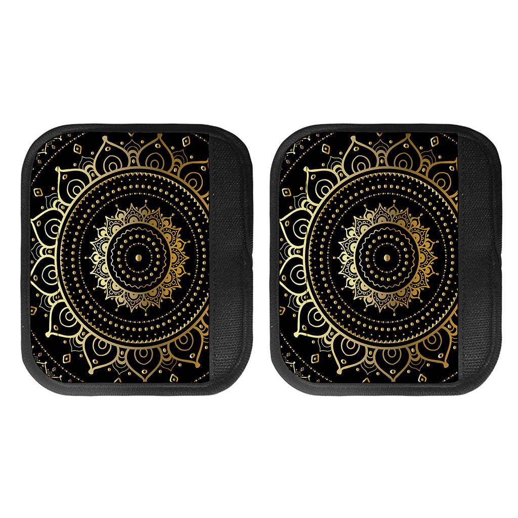 Black And Gold Mandala Print Handle Covers