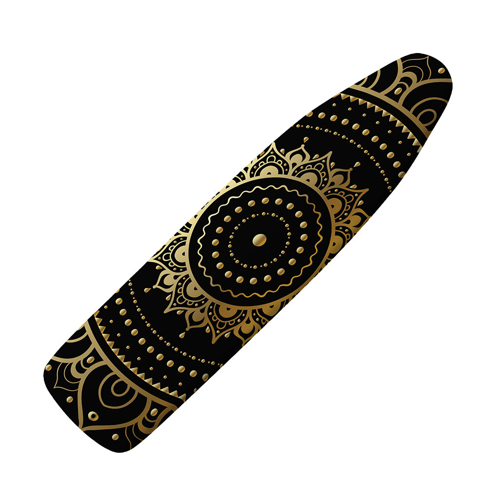Black And Gold Mandala Print Ironing Board Cover