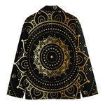 Black And Gold Mandala Print Men's Blazer