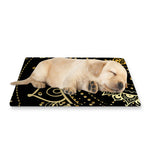 Black And Gold Mandala Print Pet Cooling Mat Cover